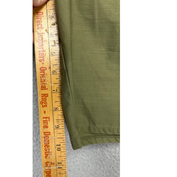 Rag Bone Shorts Mens 34 Olive Green Cotton Khakis Button Fly Flat Front Pockets - Picture 9 of 10